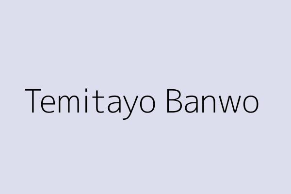 Temitayo Banwo